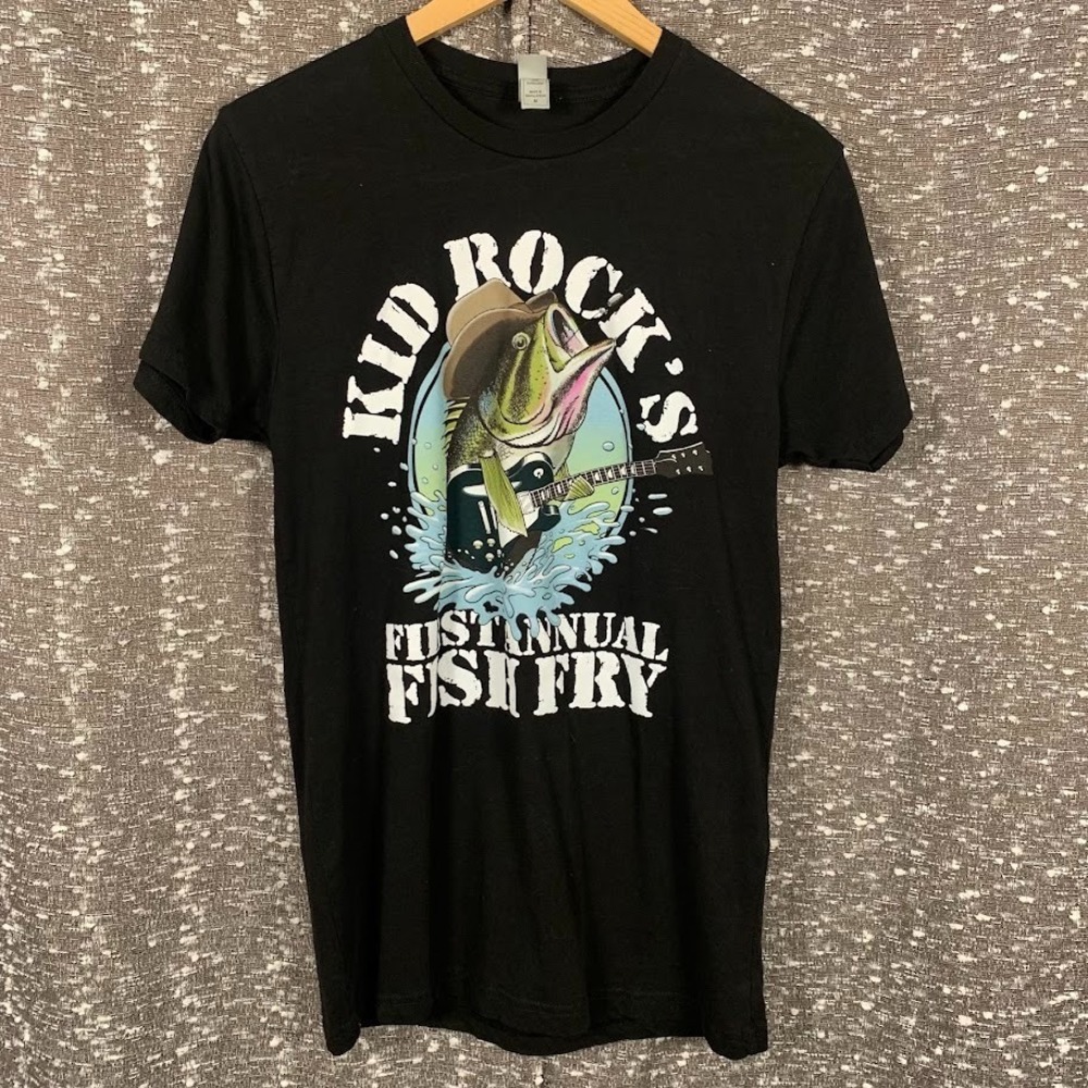 Rock Me Kid Rock‎ First Annual Fish Fry Graphic T Shirt Medium 2015 Nashville Tn